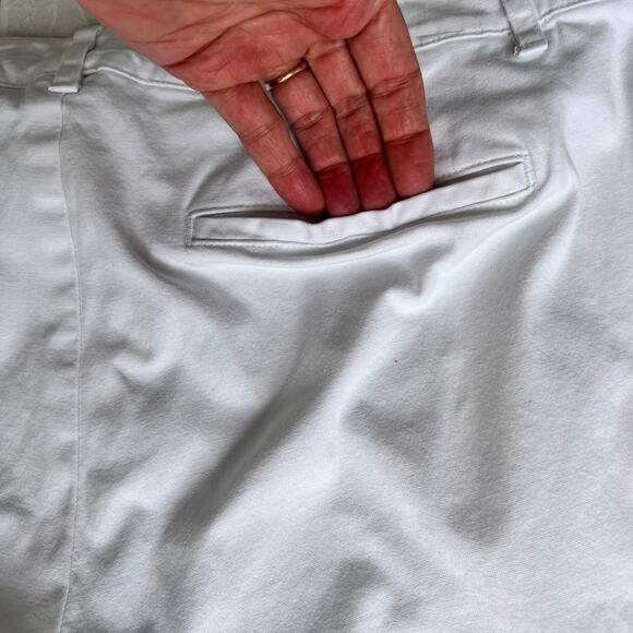 Ralph Lauren Chino Pants Women's 12 White Logo Faux Pockets Basic Classic Preppy - Picture 13 of 14